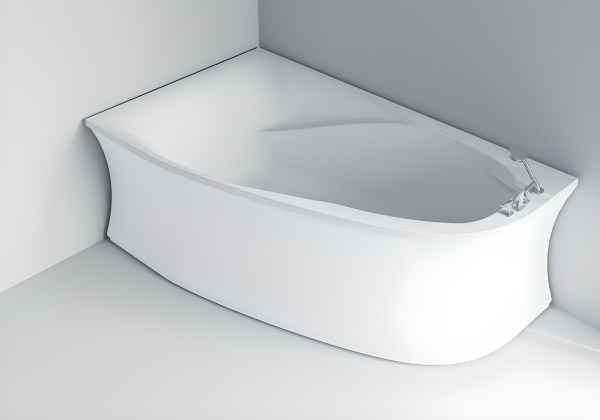 Ванна Астра-Форм Селена 170x100 L, белая глянцевая из искусственного камня