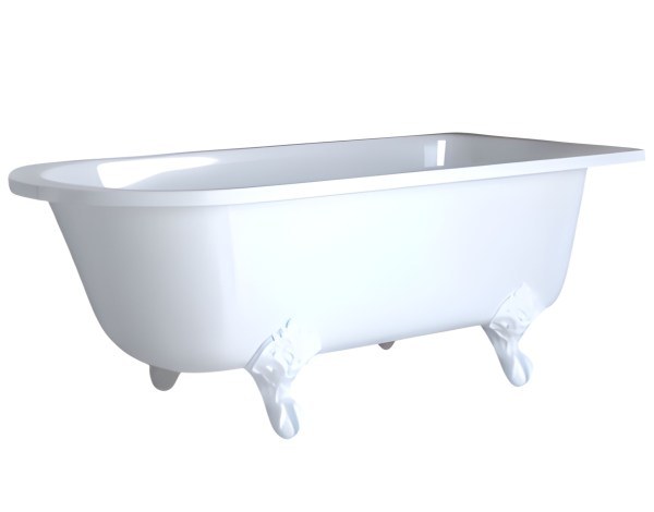 Ванна Астра-Форм Ретро 170x75 белая глянцевая из искусственного камня