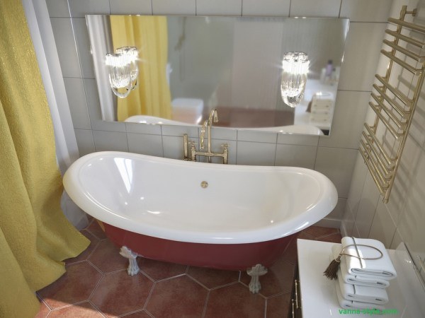 Каменная ванна AquaStone Лиона на ножках