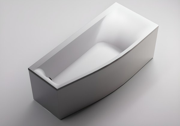 Ванна Астра-Форм Скат 170x75 R белая матовая из искусственного камня