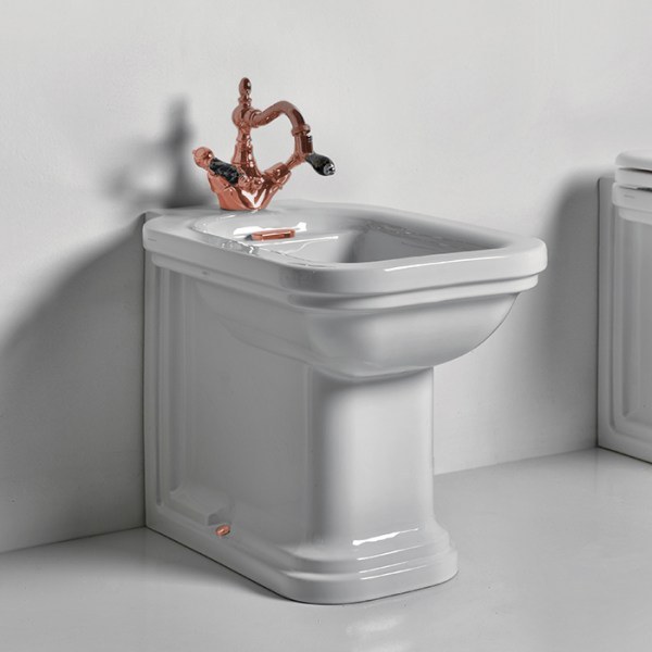 Биде Kerasan Waldorf 55 напольное бронза