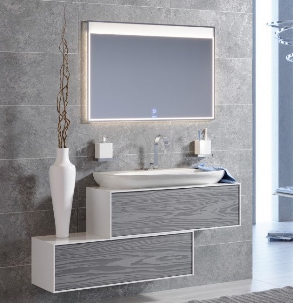 Комплект мебели Aqwella 5 stars Genesis 100 миллениум серый