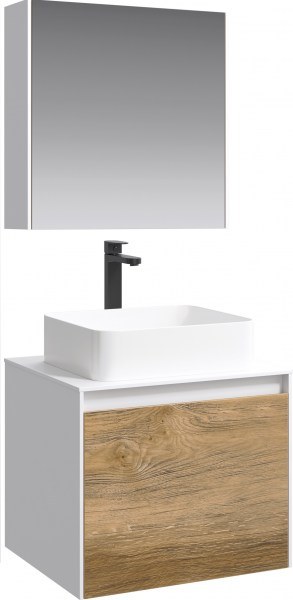 Комплект мебели Aqwella 5 stars Mobi 60 белый, дуб балтийский