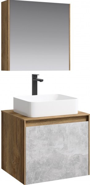 Комплект мебели Aqwella 5 stars Mobi 60 дуб балтийский, бетон светлый