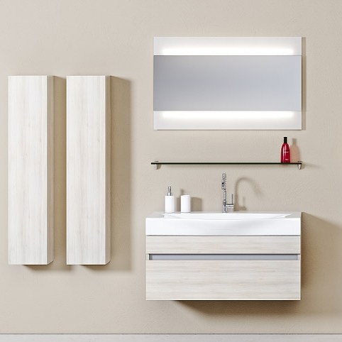 Комплект мебели Aqwella 5 stars Бергамо 80 акация