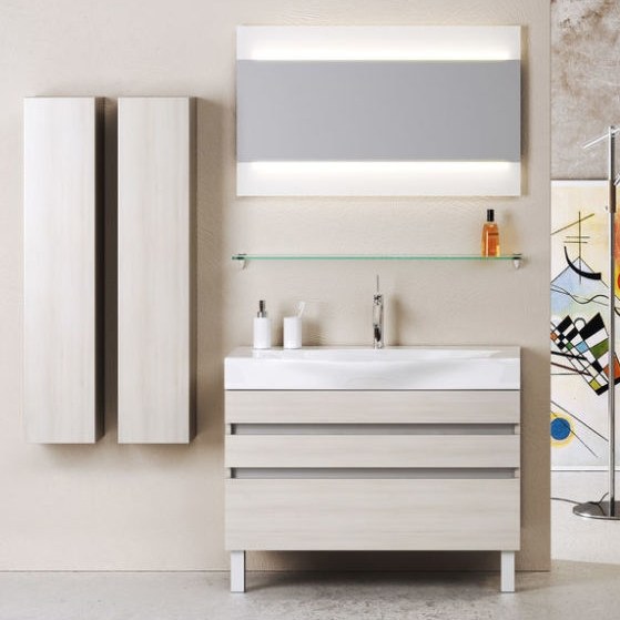 Комплект мебели Aqwella 5 stars Бергамо 100 напольный, акация