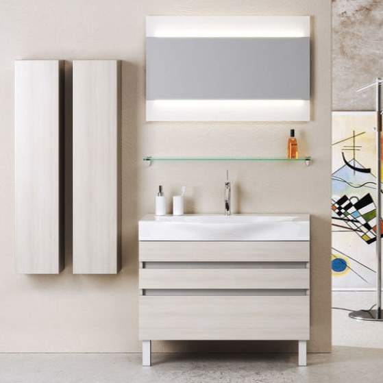 Комплект мебели Aqwella 5 stars Бергамо 80 напольный, акация