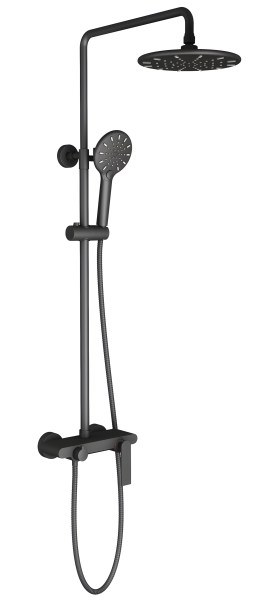 Душевая система Timo Anni SX-2710/03 с изливом, черная матовая