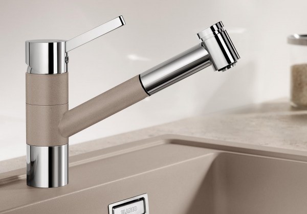 Смеситель для кухни Blanco Tivo-S Silgranit Серый бежевый