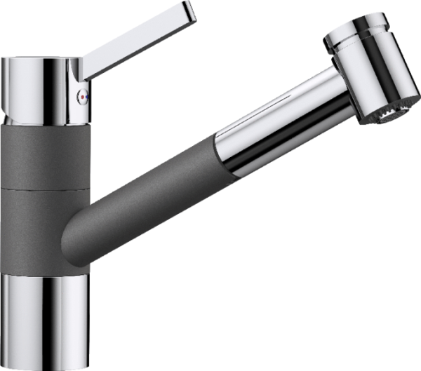 Смеситель для кухни Blanco Tivo-S Silgranit Темная скала