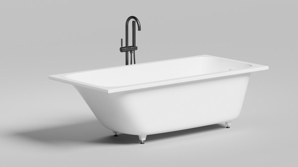 Ванна Salini Orlanda Kit 170x80 S-Sense матовая из искусственного камня