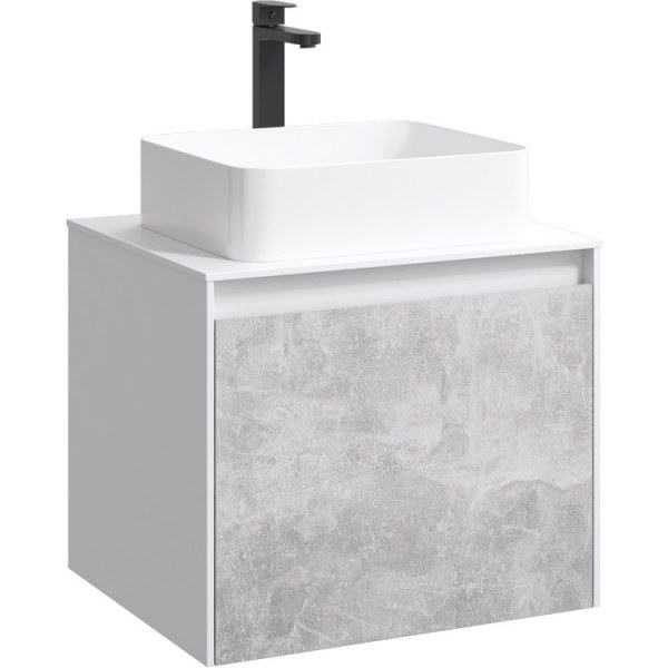 Мебель Aqwella 5 stars Mobi 60 белый, бетон светлый 