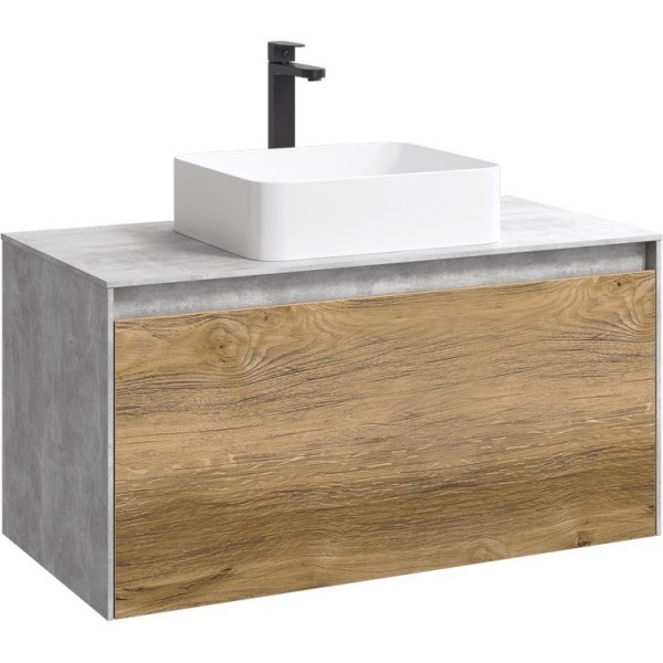 Мебель Aqwella 5 stars Mobi 100 бетон светлый, дуб балтийский