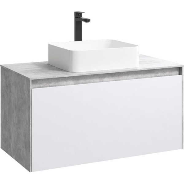 Мебель Aqwella 5 stars Mobi 100 бетон светлый с белым