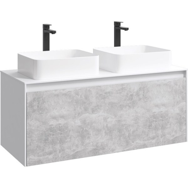 Мебель Aqwella 5 stars Mobi 120 белый, бетон светлый