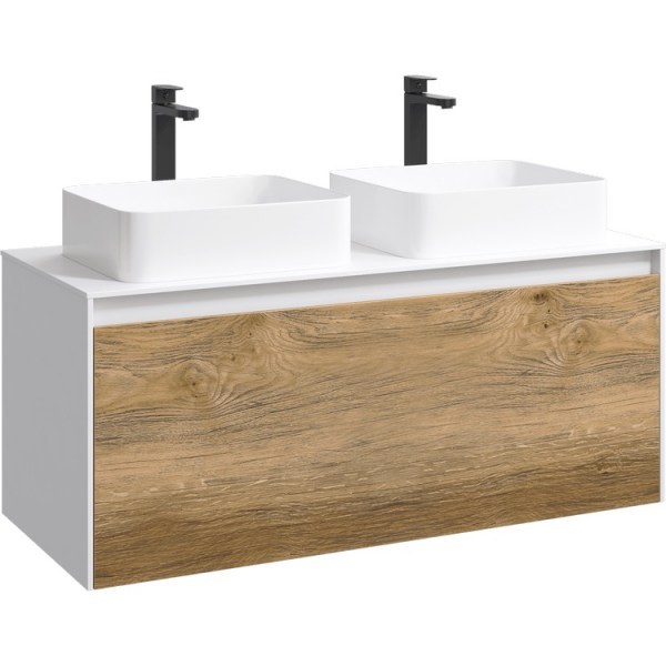 Мебель Aqwella 5 stars Mobi 120 белый, дуб балтийский