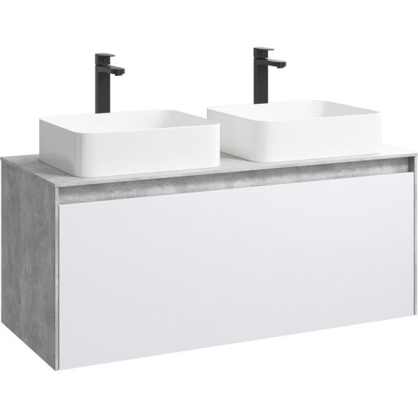 Мебель Aqwella 5 stars Mobi 120 бетон светлый с белым