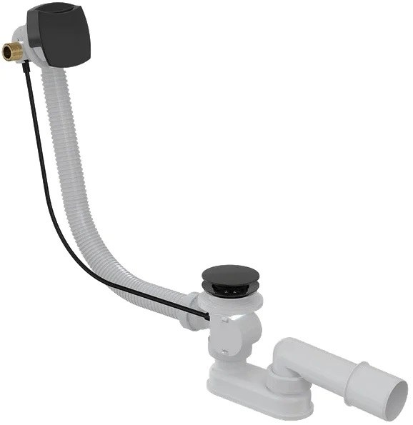 Слив-перелив AlcaPlast A564BLACK с изливом