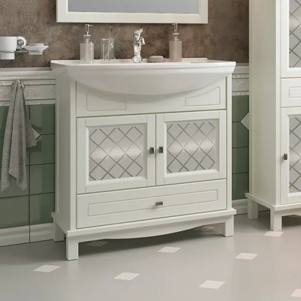 Мебель для ванной Opadiris Омега 75 слоновая кость