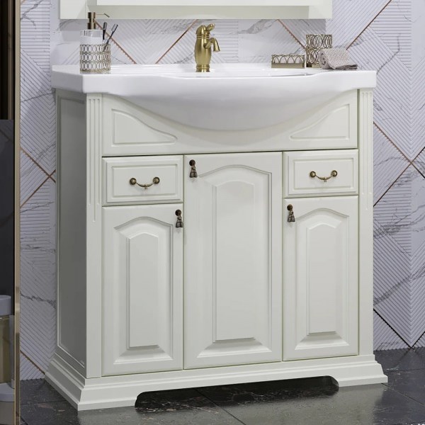 Мебель для ванной Opadiris Риспекто 85 слоновая кость