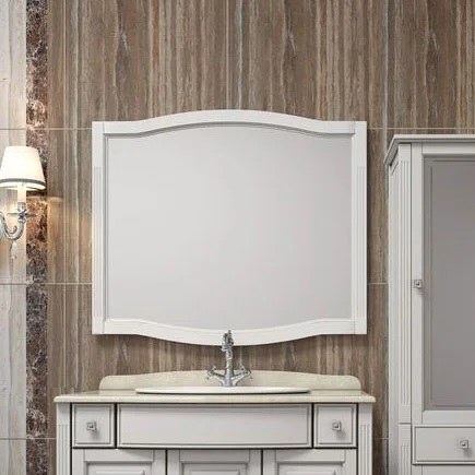 Зеркало для ванной Opadiris Лаура 120 белое матовое