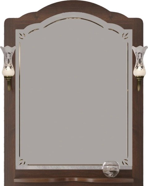 Зеркало для ванной Opadiris Лоренцо 80 светлый орех