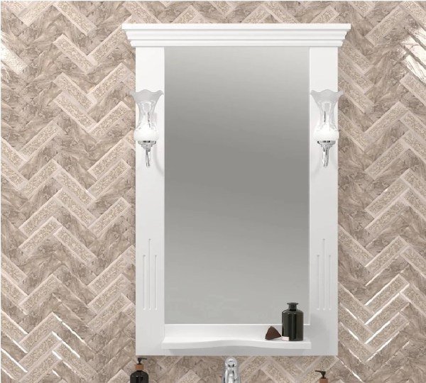 Зеркало для ванной Opadiris Риспекто 65 белое матовое