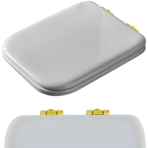 Сидение для унитаза Kerasan Waldorf 418701, фурнитура золото