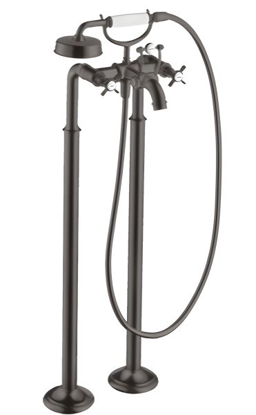 Напольный смеситель для ванны Axor Montreux 16547340 с душем, черный