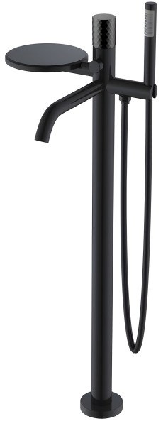 Напольный смеситель для ванны Boheme Stick 129-BB, черный матовый