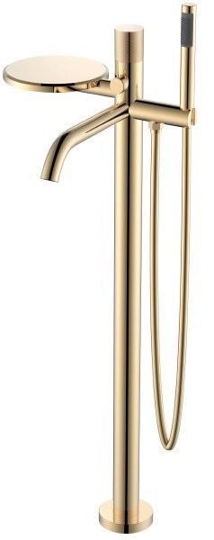 Напольный смеситель для ванны Boheme Stick 129-GG.2, золото