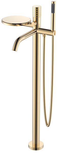 Напольный смеситель для ванны Boheme Stick 129-GG, золото