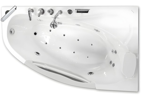 Акриловая ванна Gemy G9046 O R 160x95  с аэро и гидромассажем