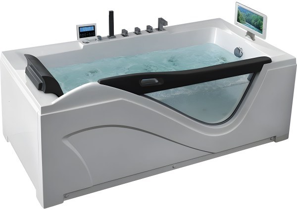 Акриловая ванна Gemy G9055 O R 180x90 с аэромассажем и гидромассажем