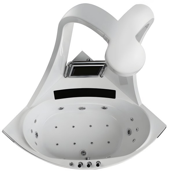 Акриловая ванна Gemy G9069 O 150x150 с аэромассажем и гидромассажем