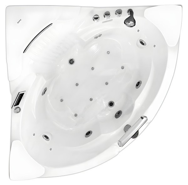 Акриловая ванна Gemy G9082 O 150x150 с аэромассажем и гидромассажем