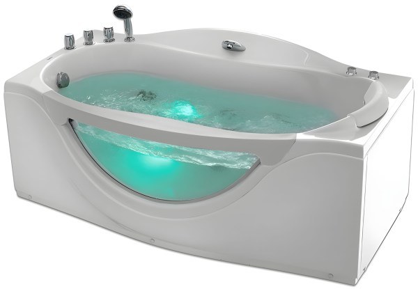 Акриловая ванна Gemy G9072 B L 170x90 с гидромассажем