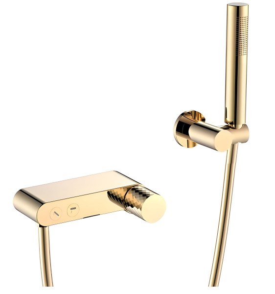 Смеситель для ванны с душем Boheme Stick 123-GG, золото