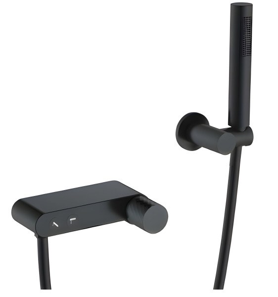 Смеситель для ванны с душем Boheme Stick 123-BB, черный матовый