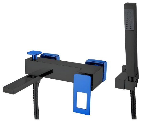 Смеситель для ванны с душем Boheme Q 143-BUW, черный матовый