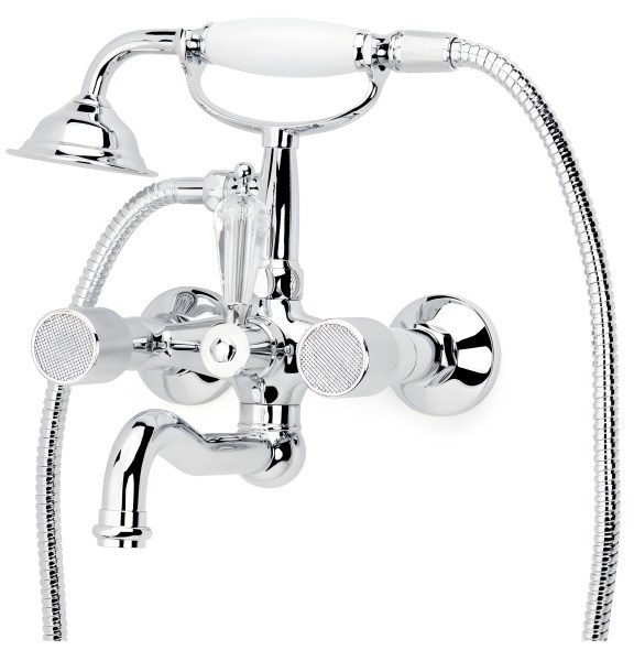 Смеситель для ванны с душем Boheme Royal Cristal 273, хром