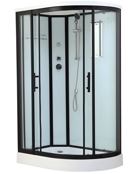 Душевая кабина Timo Standart T-6602 B L 120x85 с верхним душем