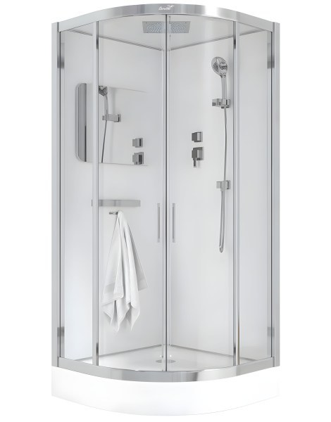 Душевая кабина Ceruttispa Viva 101 100x100 с верхним душем