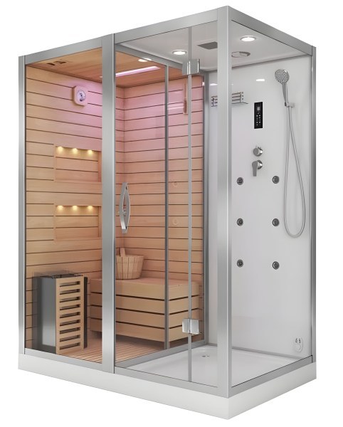 Душевая кабина Ceruttispa Albano-L White 8350 180x110 с гидромассажем