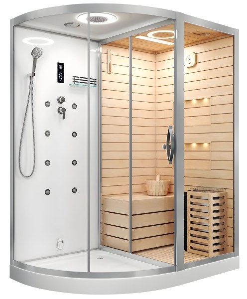 Душевая кабина Ceruttispa Lugano-R White 8346 180x110 с гидромассажем