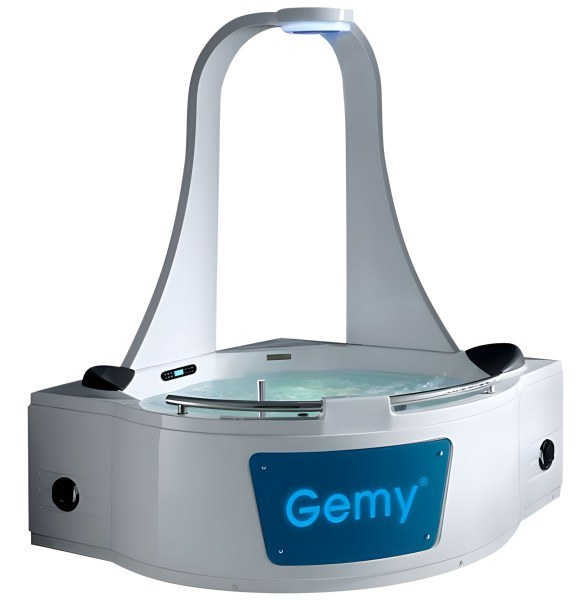 Акриловая ванна Gemy G9070 K 170x170 с аэро и гидромассажем