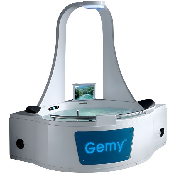 Акриловая ванна Gemy G9070 O 170x170 с аэро и гидромассажем