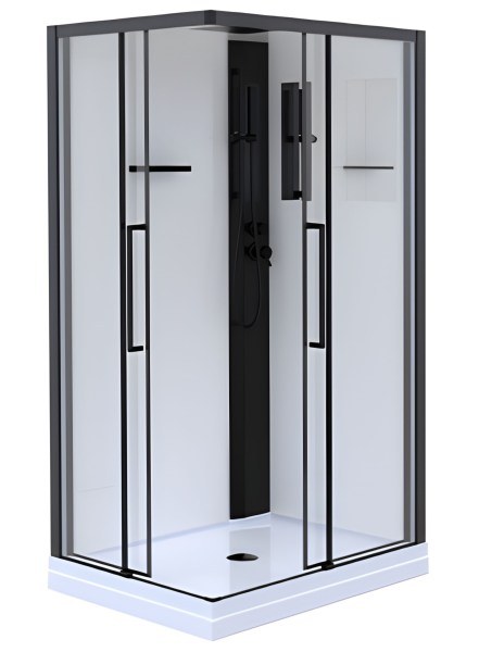 Душевая кабина Esbano ESM-108CKRL 100x80 с верхним душем