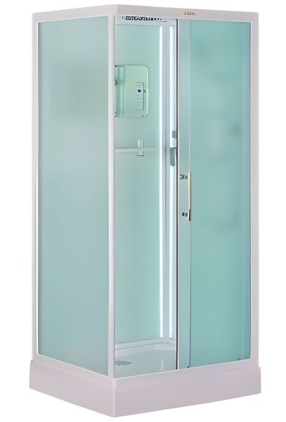 Душевая кабина Esbano Led ESKL108CKR 100x80 с верхним душем