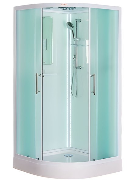 Душевая кабина Esbano Led ESKL100CR 100x100 с верхним душем